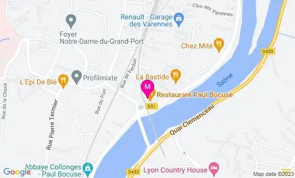 Localisation Restaurant Gastronomique Paul Bocuse