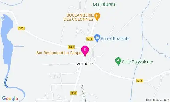 Localisation Restaurant  La Chope