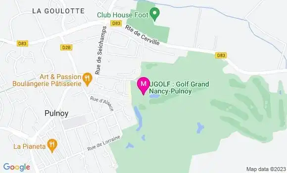 Localisation Restaurant du Golf Pulnoy