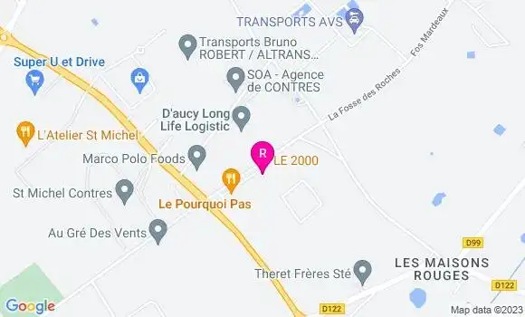Localisation Restaurant  Le 2000