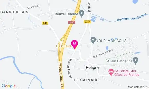 Localisation Restaurant  Guiho Philippe