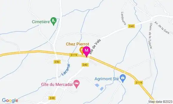 Localisation Restaurant  Chez Pierrot