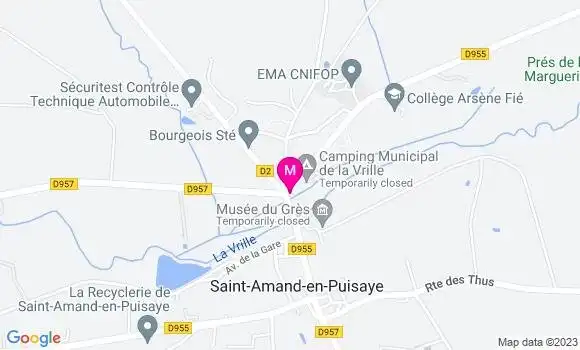 Localisation Restaurant  Carrefour de la Puisaye