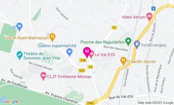 Localisation Brasserie Le Rond Point