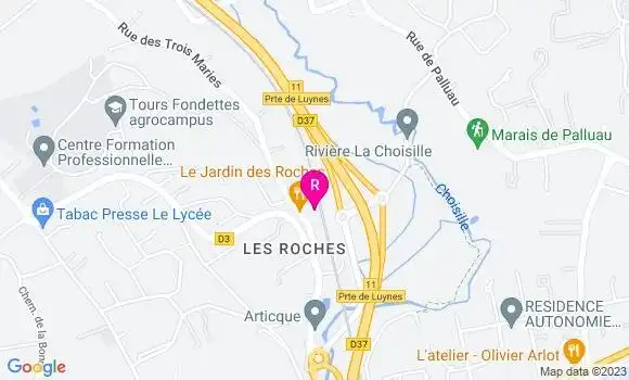 Localisation Restaurant  Le Jardin des Roches