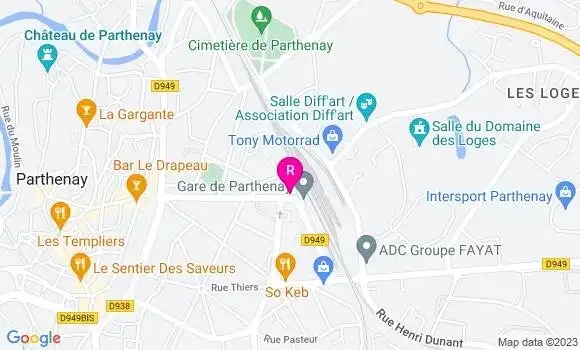 Localisation Café de la Gare