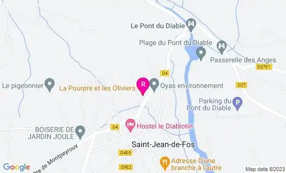Localisation Restaurant  La Pourpre et les Oliviers