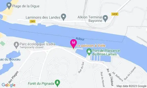Localisation Restaurant  Le Poisson à Voile