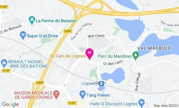 Localisation Restaurant Bar Le Café de Lognes