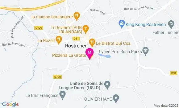 Localisation Pizzeria La Grotte