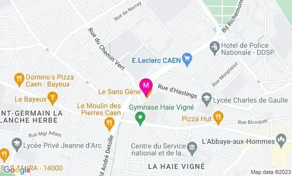 Localisation Restaurant  Le Sans Gêne