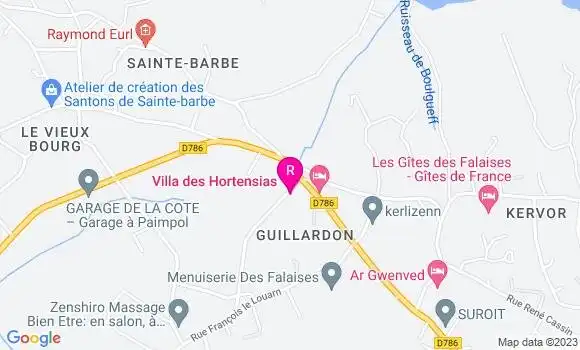 Localisation Restaurant  Villa des Hortensias