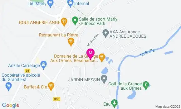 Localisation Restaurant  Domaine de la Grange aux Ormes