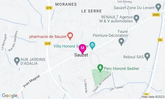 Localisation Pizzeria Les Saules