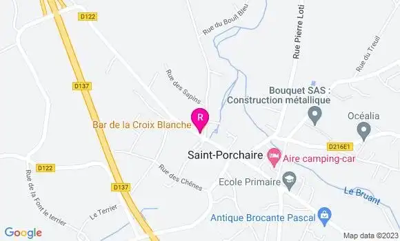 Localisation Restaurant Bar Bar de la Croix Blanche