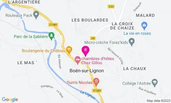 Localisation Restaurant  Les 4 Saisons