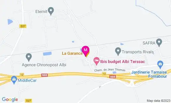 Localisation Restaurant  La Garance