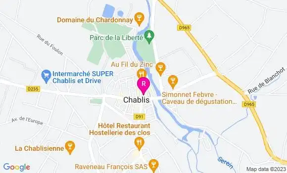 Localisation Restaurant  Les Vignes de Sarah