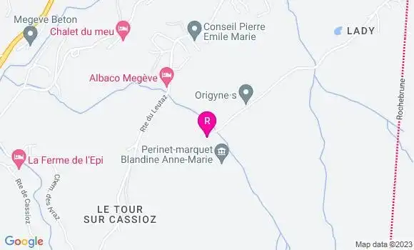 Localisation Restaurant  La Ferme des Granges