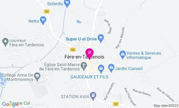 Localisation Restaurant  Aux Armes de Fère