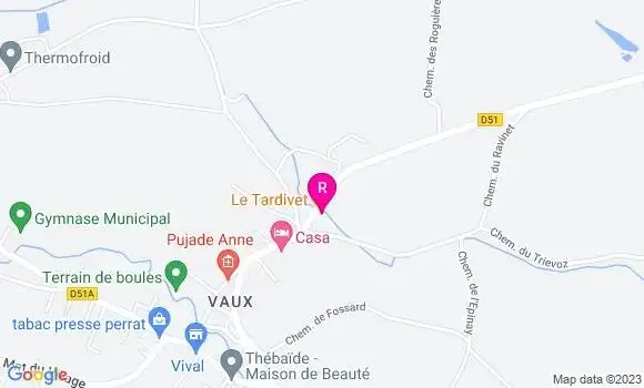 Localisation Restaurant  Le Tardivet