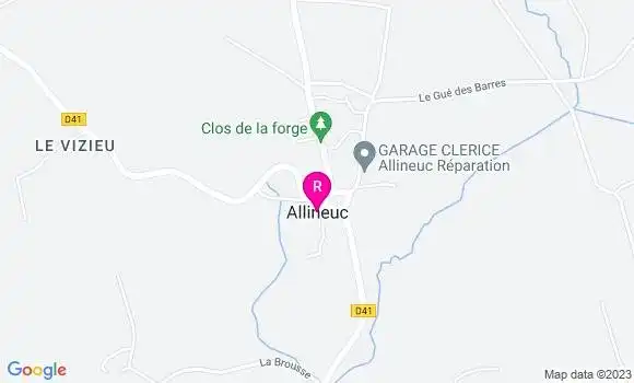 Localisation Restaurant  La Blanche Hermine