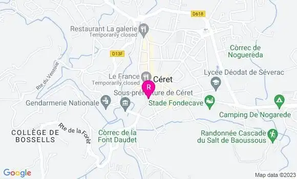 Localisation Crêperie Le Pied dans le Plat