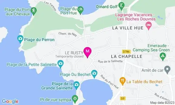 Localisation Restaurant  Le Rusty