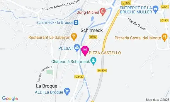 Localisation Pizzeria Pizza Castello