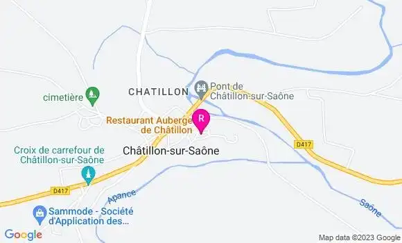 Localisation Auberge de Châtillon
