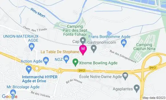 Localisation Restaurant  La Table de Stephane
