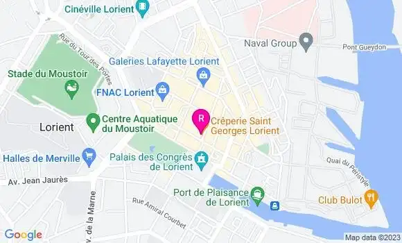 Localisation Crêperie Saint Georges Lorient