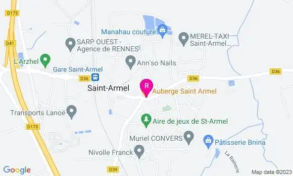 Localisation Auberge Saint Armel