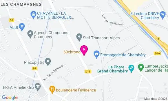 Localisation Brasserie 60 Chrono