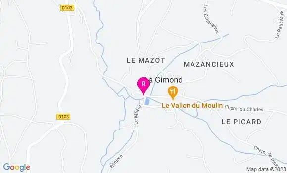 Localisation Restaurant  Le Vallon du Moulin