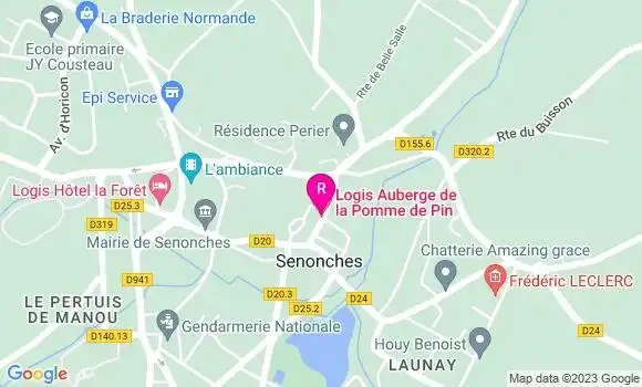 Localisation Auberge de la Pomme de Pin