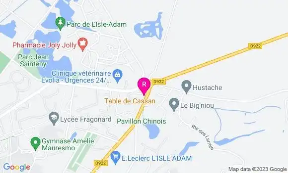 Localisation Restaurant  Table de Cassan