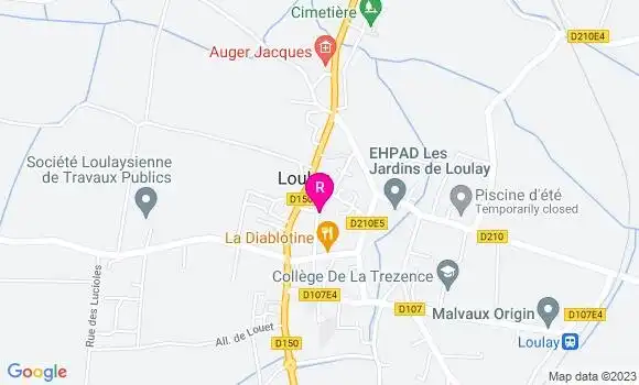 Localisation Restaurant Bar Le Loulay