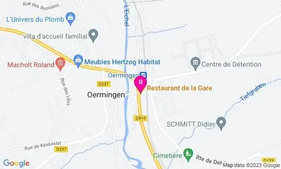 Localisation Restaurant de la Gare