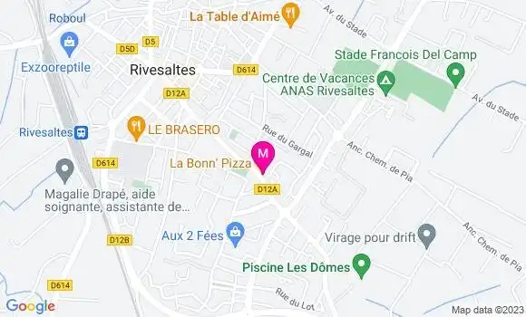Localisation Pizzeria La Bonn