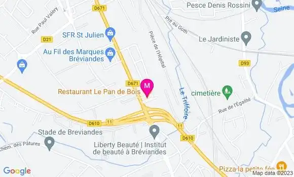 Localisation Restaurant  Le Pan de Bois