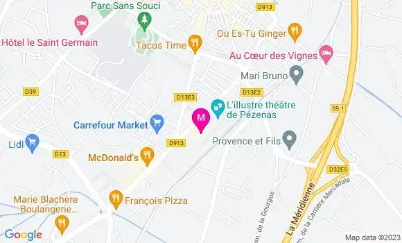 Localisation Restaurant Asiatique Le Grain de Riz