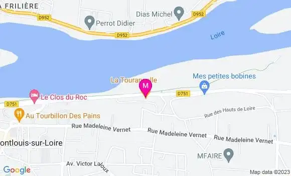 Localisation Restaurant  La Tourangelle