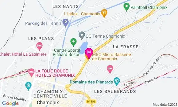 Localisation Restaurant  Micro Basserie de Chamonix