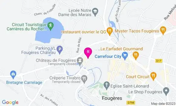 Localisation Crêperie des Remparts