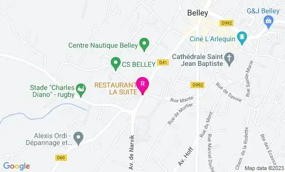 Localisation Restaurant  La Suite
