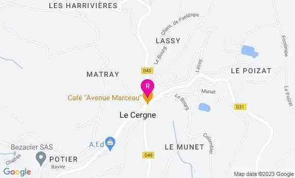 Localisation Restaurant Bar Alex