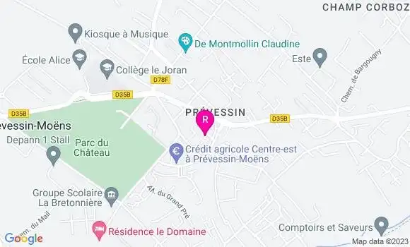 Localisation Restaurant  Le Franc