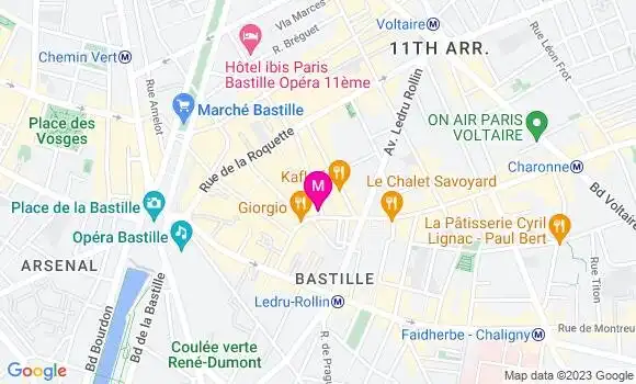 Localisation Restaurant  Lily Of Charonne
