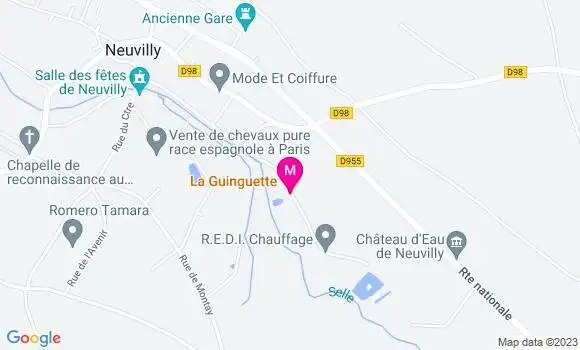Localisation Restaurant  La Guinguette
